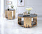 Tanquin Coffee Table, Gold & Black Glass